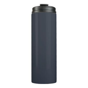 Termo Color sólido azul azul índigo, negro azul
