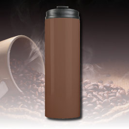Termo Color sólido Mocha marrón | Clásica | Elegante