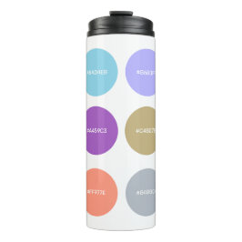 Termo Colores cortos con código hexagonal Tubo de diseño