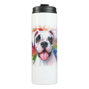 Termo Colores de agua de perro de Boxer