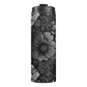 Termo Colores silenciados únicos estampado floral vintag