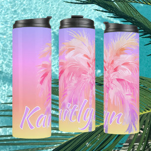 Termo Colores Tropicales Aloha Palma Personalizada