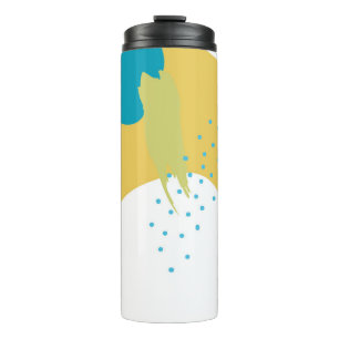 Termo Colorful Memphis diseño fondo vintage años 80, 90