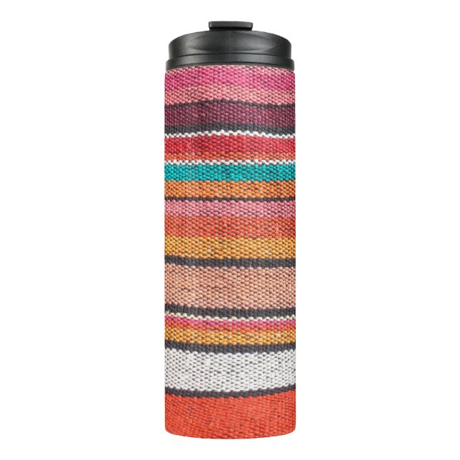 Termo Colorful mexican, peruvian style rug surface close (Anverso)