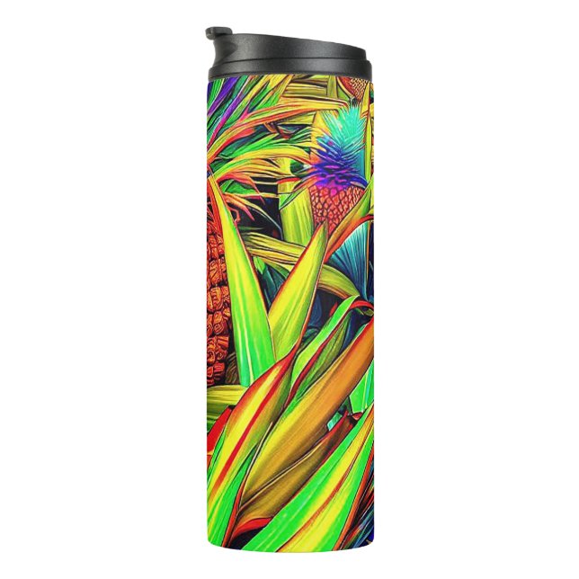 TERMO COLORFUL PINEAPPLE  PATTERNS  (Rotado hacia la derecha)