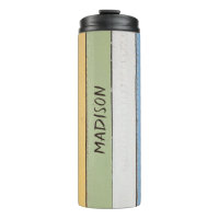 Colorful Wood Planks nombre personalizado tumbler