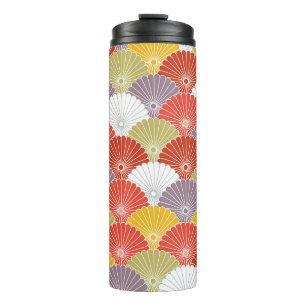Termo Colorida flor japonesa Wave vintage Seamless Pat