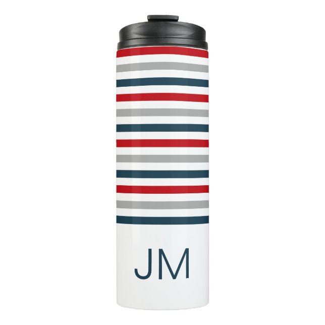 Termo Coloridas franjas navales horizontales (Anverso)