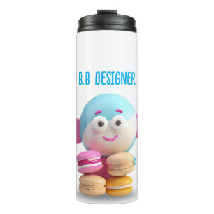 Termo Colorido Cute Macaron Tumbler, Personalizable