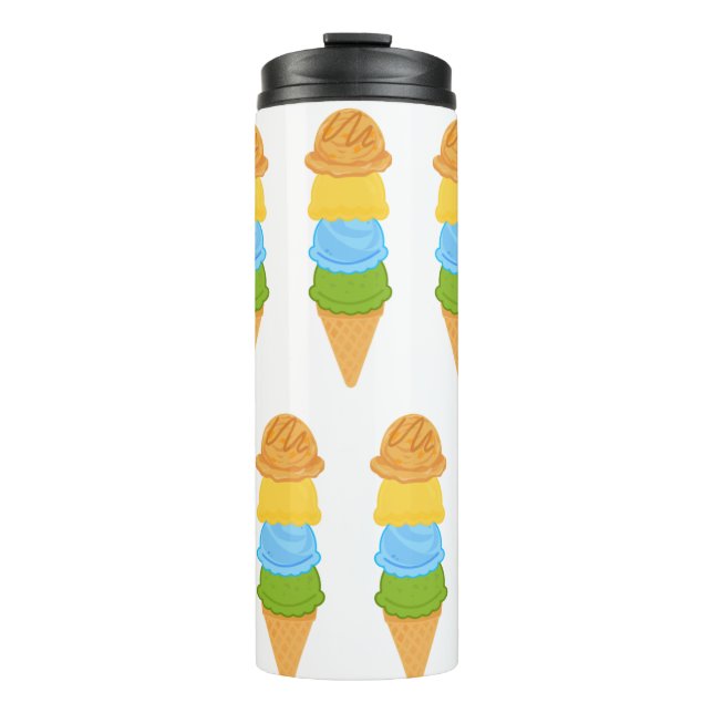 Termo colorido de cono de helado (Anverso)
