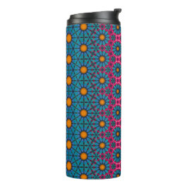 Termo Colorido diseño floral barrido de viaje