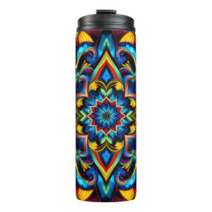 Termo Colorido Kaleidoscope Mandala Design Mug, almohada