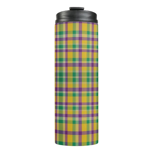 Termo Colorido Mardi Gras gingham con estampado (Anverso)