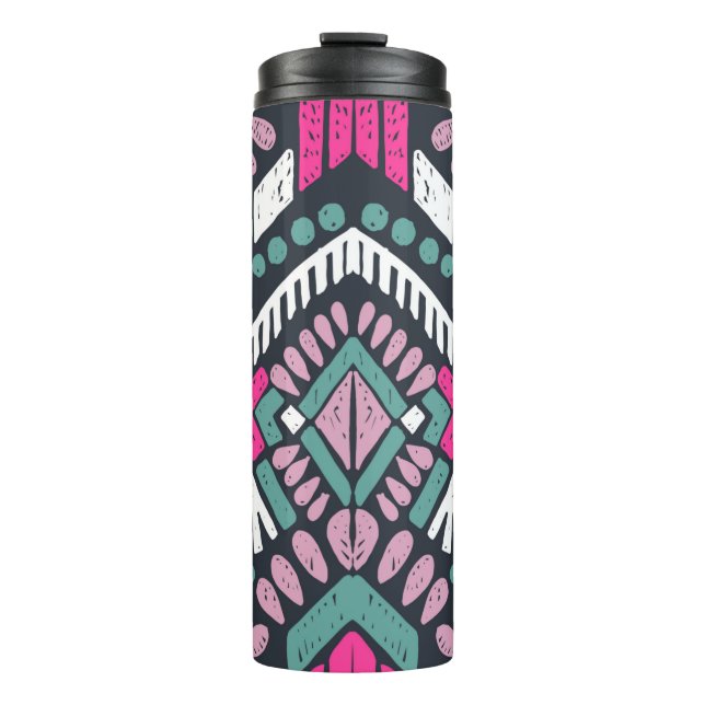 Termo Colorido patrón étnico tribal sin fisuras (Anverso)