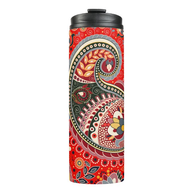 Termo Colorido patrón indio paisley sin problemas (Anverso)