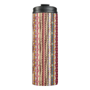 Termo Colorido patrón tribal de Boho étnico