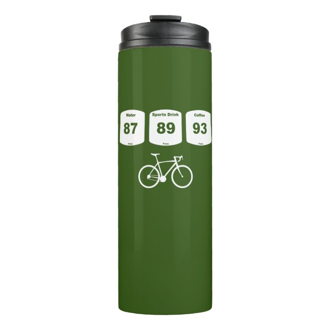 Termo Combustible ciclista: agua, bebida deportiva, café (Anverso)