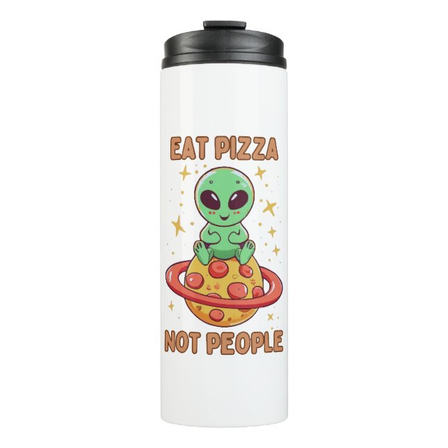 Termo Come pizza no personas (Anverso)