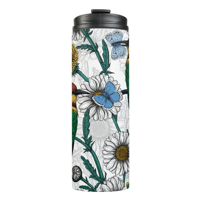 Termo Comedores de abejas, mariposas azules y maricas en (Anverso)