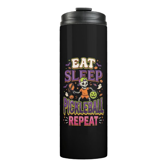 Termo Comer Dormir Pickleball Repetir Pickleball (Anverso)