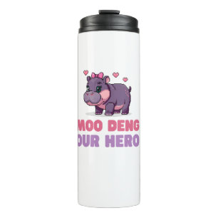 Termo Cómico MOO DENG NUESTRA Zoología HÉROE Pixels Anim