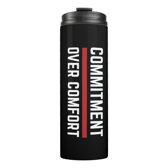 Termo Commitment Over Comfort Gym Thermal Tumbler (Anverso)