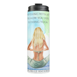 Termo Cómo te sientes acuarela barba de viajes de yoga