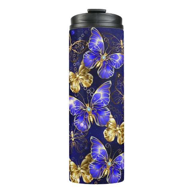 Termo Composición con mariposas de zafiro (Anverso)