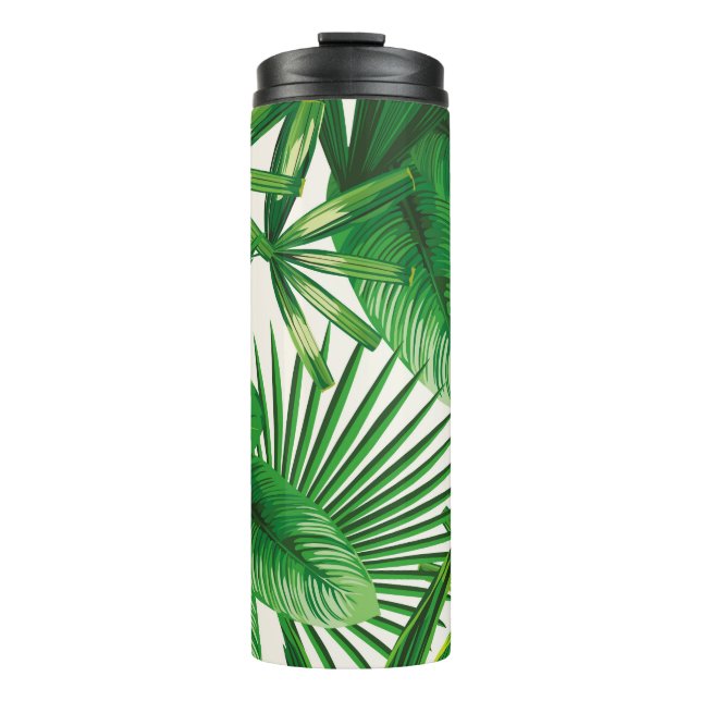 Termo Composición de hojas verdes naturales tropicales e (Anverso)