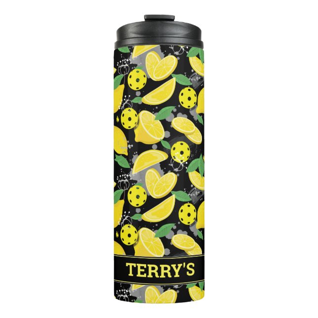 Termo 🍋 Con nombre 🍋 lemon picklebal Thermal Tumbler (Anverso)
