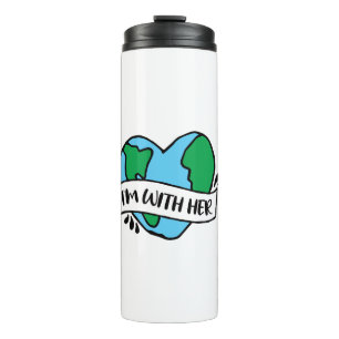 Termo Con su icono ecológico Happy Earth Clipart Ecof