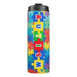 Termo Conciencia sobre el Autismo  --Taza Térmica