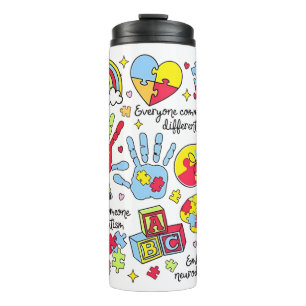 Termo Concienciación sobre autismo abraza la diversidad 