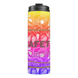 Termo Concienciación sobre seguridad Texto rojo Amarillo