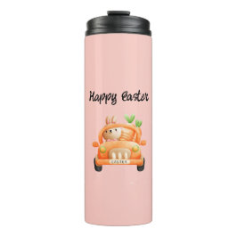 Termo Conejo de chofer Feliz Pascua en rosa