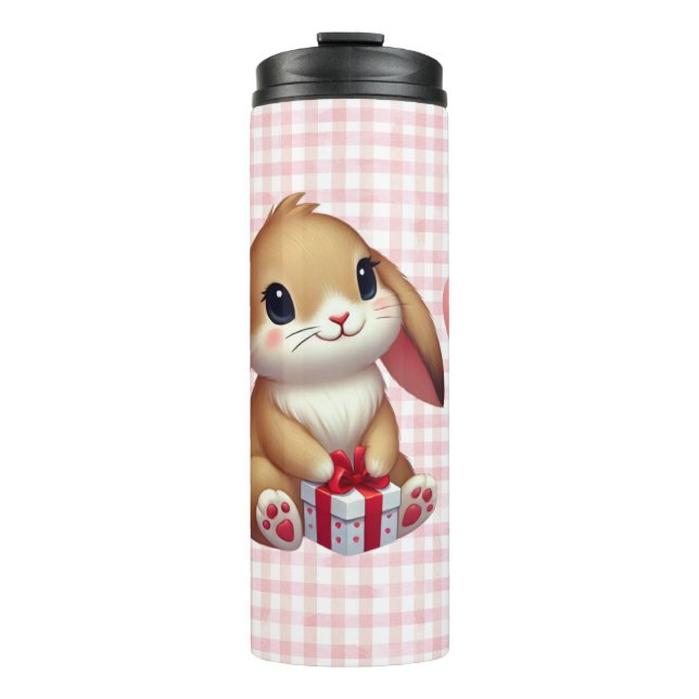 Termo Conejo de conejo El día de San Valentín (Anverso)