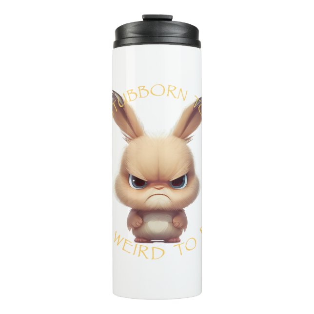 Termo Conejo demasiado testarudo para dejar de ser demas (Anverso)