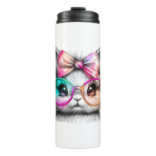 Termo Conejo lindo con gafas conejito de Pascua