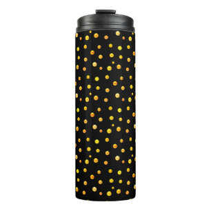 Termo Confeti dorado sobre negro