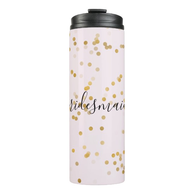 Termo Confeti Personalizado Dorado Glam (Anverso)