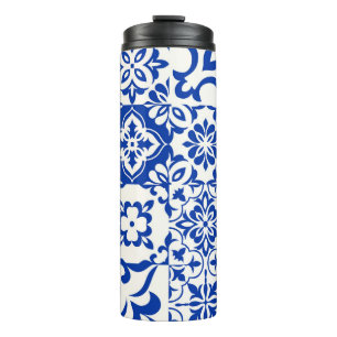 Termo Conjunto de 16 azulejos azules y blancos. Original
