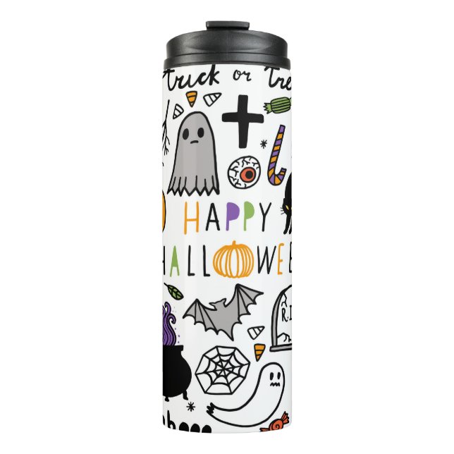 Termo Conjunto de cosecha de Halloween. Icono de Hallowe (Anverso)