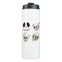 Conjunto de cuatro ilustraciones de cráneos únicos