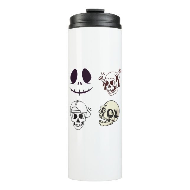 Termo Conjunto de cuatro ilustraciones de cráneos únicos (Anverso)