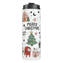 Conjunto de doodles navideños vintage