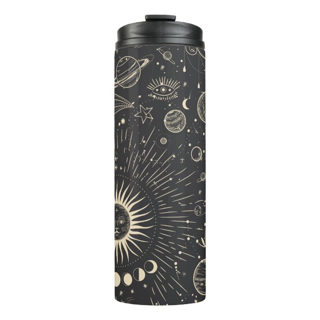 Termo Conjunto de ilustraciones de época de fases lunare (Anverso)