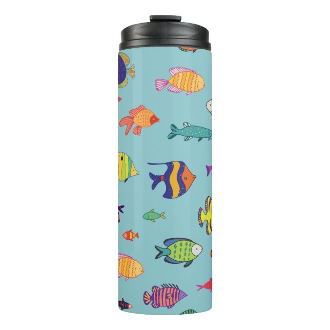 Termo Conjunto de peces tropicales. patrón sin interrupc (Anverso)