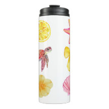 Conjunto de Stickers de Verano Costero Acuarela |