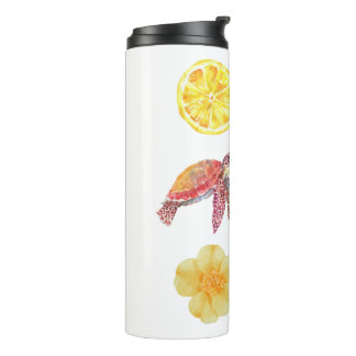Termo Conjunto de Stickers de Verano Costero Acuarela |
