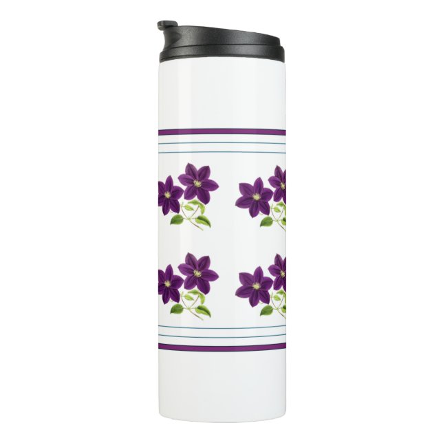 Termo Conjunto, morado, violeta, floral, floral, hermoso (Rotado hacia la derecha)
